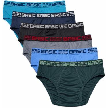 Imagem de Kit 6 Cueca Slip Adulto Microfibra Básica Masculina - Famy, G