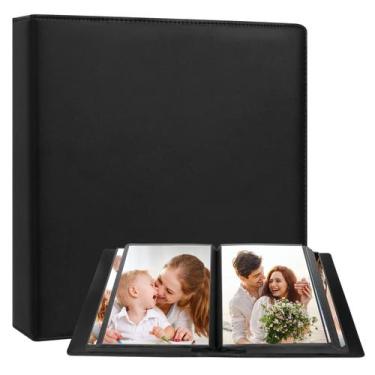 Imagem de Álbum de fotos Aevdor 168 bolsos para fotos 8x10, capa de couro