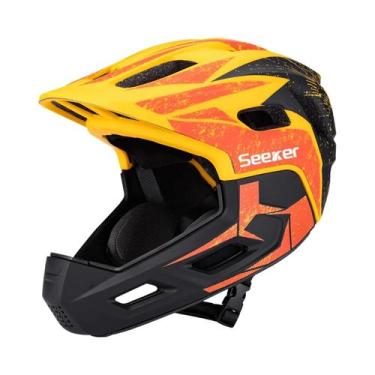 Imagem de Capacete Infantil Integral Para Bicicleta Com Protetor De Queixo Remov