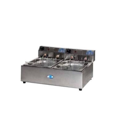 Imagem de Fritadeira elétrica industrial 2 cubas de 5 litros ibet 220v, 220V