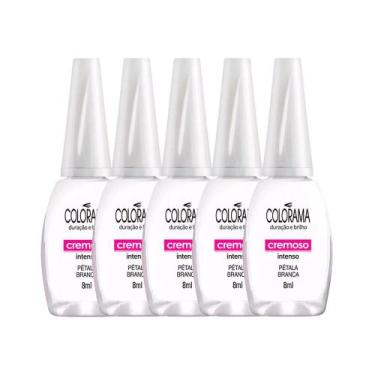 Imagem de Kit 5 Esmalte Colorama Cor Pétala Branca com 8ml