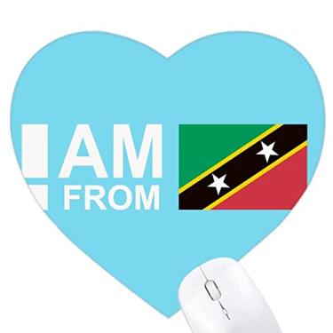 Imagem de Mouse pad I Am From Kitts Nevis Heart Tapete de borracha para escritório