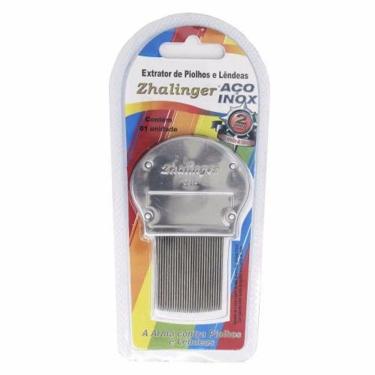 Imagem de Pente aço inox extrator piolhos e lêndeas zalingher ref.149