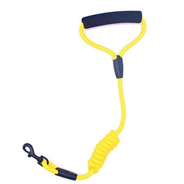 Imagem de HIOD Coleira para cachorro corrida trem para cães grandes pequenos animais de estimação Guias para cães Coleira corda Nylon Tenacidade, amarelo, P