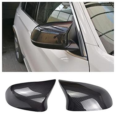 Imagem de Capa de espelho retrovisor preta de fibra de carbono para BMW X3 F25 X4 F26 X5 F15 X6 F16 2014-2018 (fibra de carbono)