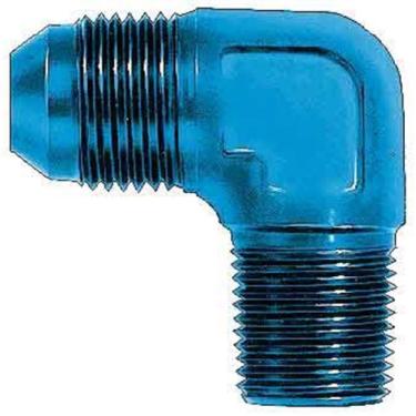 Imagem de Aeroquip FCM2030 Alumínio anodizado azul -03AN para adaptador de tubo de 90 graus de 1/8"