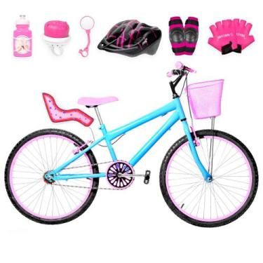 Imagem de Bicicleta Feminina Aro 24 Alumínio Colorido + Kit Premium - Flexbikes