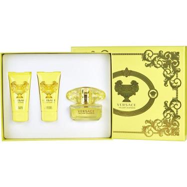 Imagem de Cx De Presente Feminino Versace Yellow Diamond Gianni Versace Eau De Toilette Spray 50 Ml + Loção Corporal 50 Ml + Gel De Banho 50 Ml
