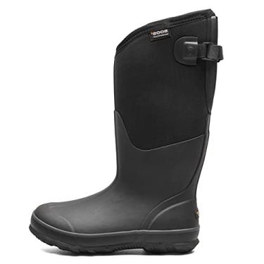 Imagem de BOGS Bota de chuva feminina clássica alta impermeável, Panturrilha ajustável - Preto, 11