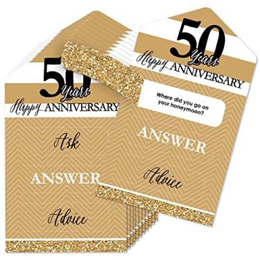 Imagem de Big Dot of Happiness We Still Do – 50º aniversário de casamento – Cartas de picles de jogo de festa de aniversário – Abas de puxar para iniciantes de conversa – Conjunto de 12