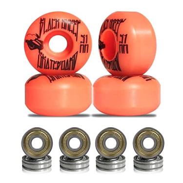 Imagem de Roda para Skate Black Sheep 51mm Laranja Dureza 90a com Rolamentos ABEC-5