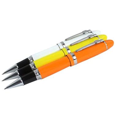 Imagem de zoohot Jinhao 159 Caneta esferográfica preta pesada grande 3 peças em 3 cores (laranja, branco, amarelo)