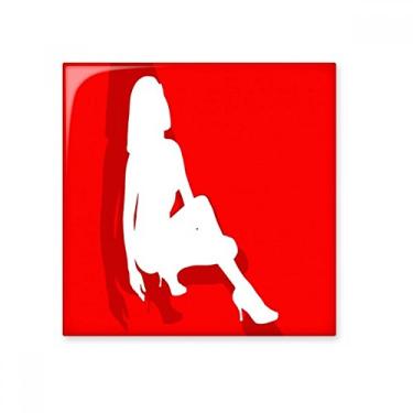 Imagem de Sapato de salto alto feminino azulejo de cerâmica brilhante decalque vitrificado pedra adornada