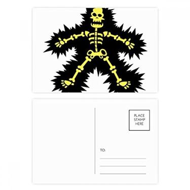 Imagem de Conjunto de cartão postal de aniversário com desenho de esqueleto Electroskulling