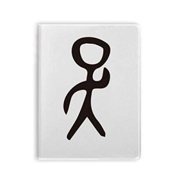 Imagem de Caderno de anotações de osso com sobrenome chinês Wu capa de goma Diário de capa macia