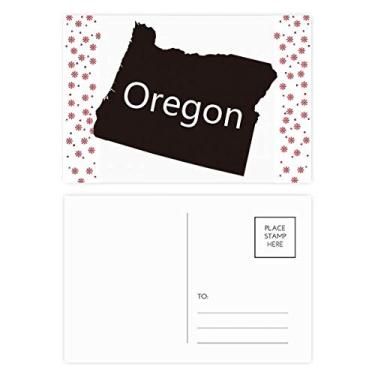 Imagem de Oregon Mapa dos Estados Unidos da América Natal Celebração Cartão postal Bênção Cartão postal