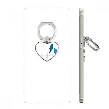 Imagem de Suporte de anel de telefone Blue Ocean Docile com dois golfinhos com suporte universal