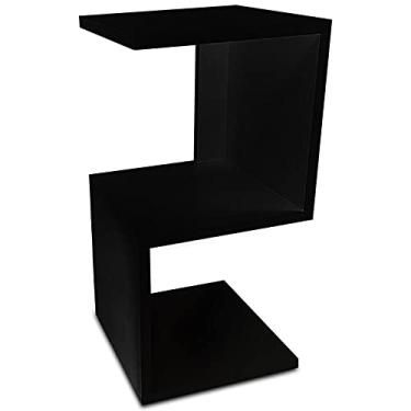 Imagem de Mesa De Cabeceira Pequeno Criado Mudo Em S Mdf Preto