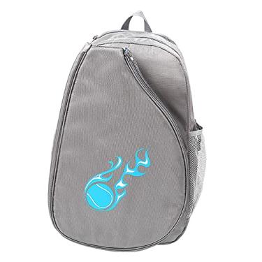 Imagem de Fancyes Saco de raquete de tênis Pickleball Paddles Backpack, Zipper Water Resistant Storage Transporting Tote for Player, Traveling, Balls, Badminton, CINZENTO