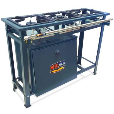 Imagem de Fogão Industrial 3 Bocas 2QS 1QD Baixa Pressão P7 com Forno 66L de Piso