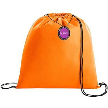 Imagem de Mochila tipo Saco Gym Sack em TNT Premium 37x41cm Cute TopGet (Laranja)