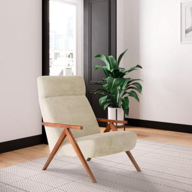 Imagem de Poltrona Relax Estilo Retrô D33 Yescasa Bege
