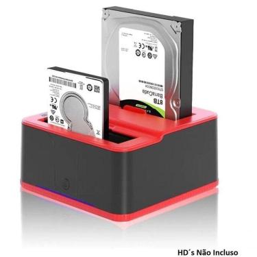 Imagem de Dock Station Case Para 2 Hd Sata Pendrive Sd Usb 3.0 Kp-hd820