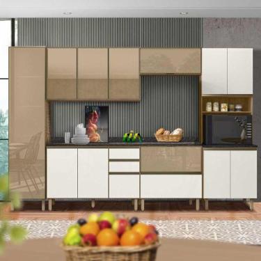 Imagem de Cozinha Modulada Com 12 Portas E 4 Gavetas - Shop Jm