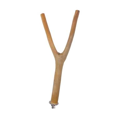 Imagem de ＡＷＨＡＯ Suporte de madeira para poleiro de pássaros, ramo de pé, fácil de montar, plataforma de suporte para pássaros, papagaios, araras, Bifurcado