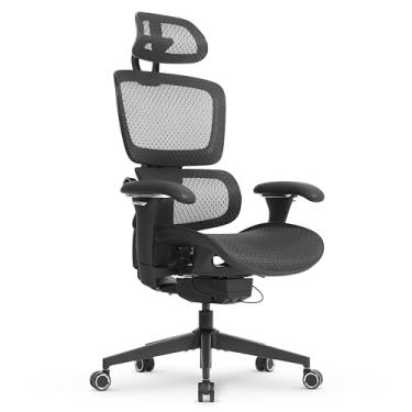 Imagem de Cadeira Office DT3 Azzera, ergonomica com revestimento Mesh Vidartex, apoio de cabeça 2D,braços 3D+,apoio lombar AWS+ajuste na altura do encosto,suporta até 130kg e altura máx. de 1,85m