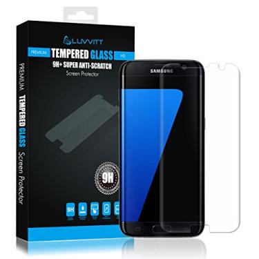 Imagem de LUVVITT Película de vidro temperado (compatível com capas) para Galaxy S7 Edge – Transparente