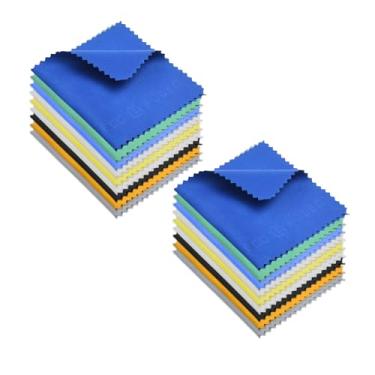 Imagem de Panos de limpeza de microfibra ecológicos – Pacote com 18 – para limpar óculos, óculos, lentes de câmera, iPad, tablets, telefones, iPhone, telefones Android, laptops, telas LCD, louças e superfícies delicadas