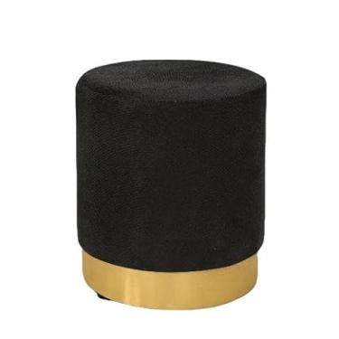 Imagem de Puff Preto Com Base Dourada