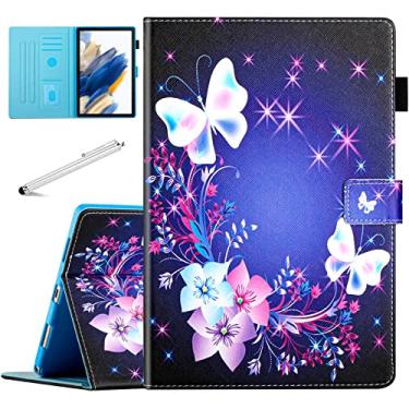 Imagem de Capa Fancity para Samsung Galaxy Tab A7 10,4 polegadas 2020, capa para Samsung Tab A7, capa protetora com suporte com função hibernar/despertar automática para tablet Galaxy Tab A7 de 10,4 polegadas 2020 (modelo SM-T500/T505/T507), borboleta