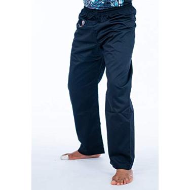 Imagem de Calça Karate da Ronin – Calça leve de poliéster/algodão para artes marciais com cintura elástica, Preto, 6