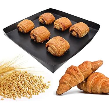 Imagem de Firsmat Cesta de cozimento de PTFE sólida para fornos rápidos, bandeja de forno rápido para batatas fritas, asas de frango, aquecimento de pão, antiaderente, bandeja de churrasco de PTFE