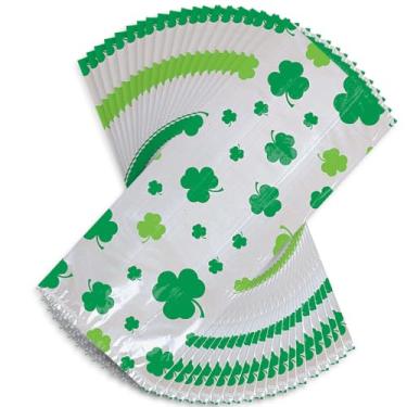 Imagem de Saco plástico de trevos pequenos do Dia de São Patrício, 20 unidades | Lembrança de festa