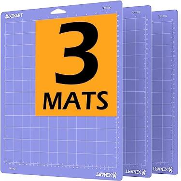 Imagem de Xinart Tapete de corte para Cricut Maker 3/Maker/Explore 3/Air 2, (3 x 12 polegadas, 3 tapetes) forte adesivo adesivo roxo acolchoado de substituição compatível com máquinas Cricut