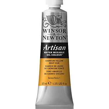 Imagem de Winsor & Newton Tinta de óleo artesanal misturável, tubo de 37 ml, cor amarelo cádmio profundo