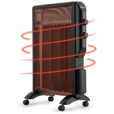 Imagem de Aquecedor Elétrico com Proteção de Segurança, 2 Níveis de Calor e Silencioso, 110V 1500W, Reekie, Preto