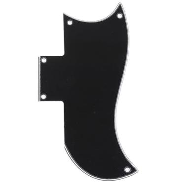 Imagem de Musiclily Pro 5 Furos Escudo Pickguard para Guitarra UA Les Paul Americano SG Half Face, 3 Camadas Preto