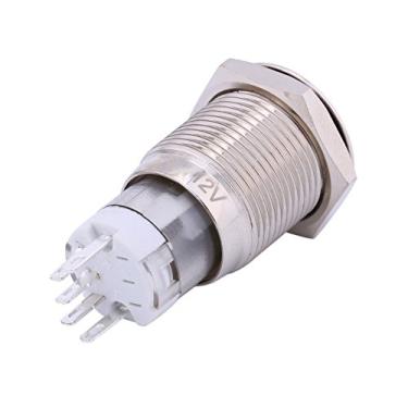 Imagem de 16mm 1NO 1NC Conexão 12V Metal LED Interruptor de Travamento Botão LJ para Acessórios de Carro