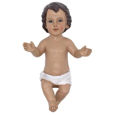 Imagem de VILLAGE GIFT IMPORTERS Bebê Jesus Presépio de 13,3 cm | Menino Cristo para Creche | Estatueta de Natal para Cena de Manjedoura | Decoração Espiritual de Feriado para Uso Interno | Coloque na mesa ou