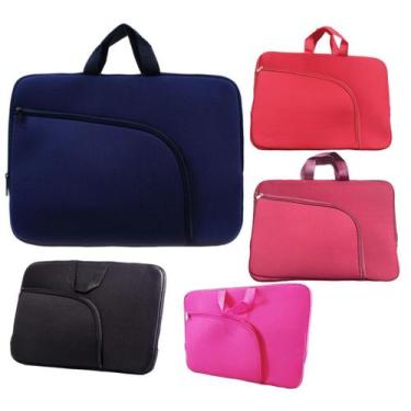 Imagem de Luva Macia Capa Case Estojo com Bolso e Alça para Notebook de até 14 p