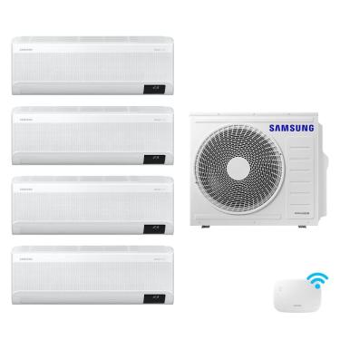 Imagem de Quad-Split Samsung WindFree 28.000 BTUs (Hi Wall 2x9.000 + 2x12.000) Quente/Frio com WiFi - 220V