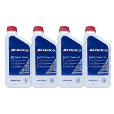 Imagem de Kit Com 4 Lt Acdelco 5w30 Semissintético Original Gm Api Sn