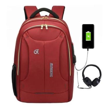Imagem de Mochila Moderna Usb/fone Impermeável Notebook Reforçada Top - MAIDENG,