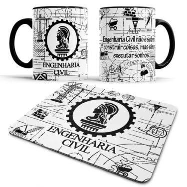 Imagem de Caneca Engenheiro Engenharia Civil + Mouse Pad - Elicomics