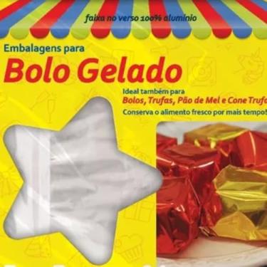 Imagem de Embalagem Laminada Para Bolo Gelado, Trufa, Pão De Mel e Cone Trufado - 20x22 Cm PCT C/100 Unidades (Incolor)