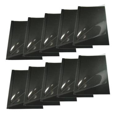 Imagem de Kit 10 Capas Encadernação Térmica Até 400 Folhas A4 Preta